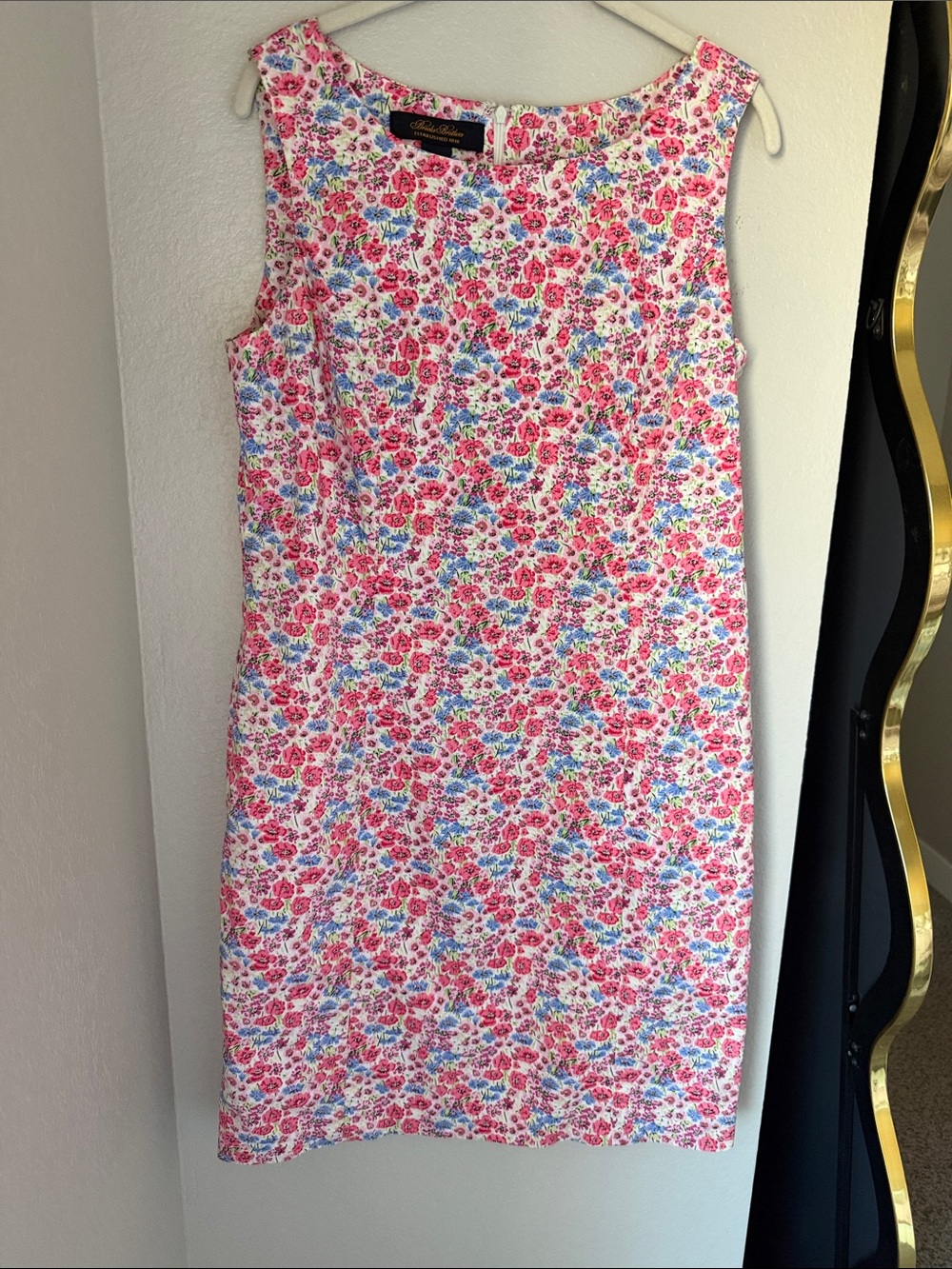 Brooks Brothers Pink, Blue & White Floral Sheath Dress